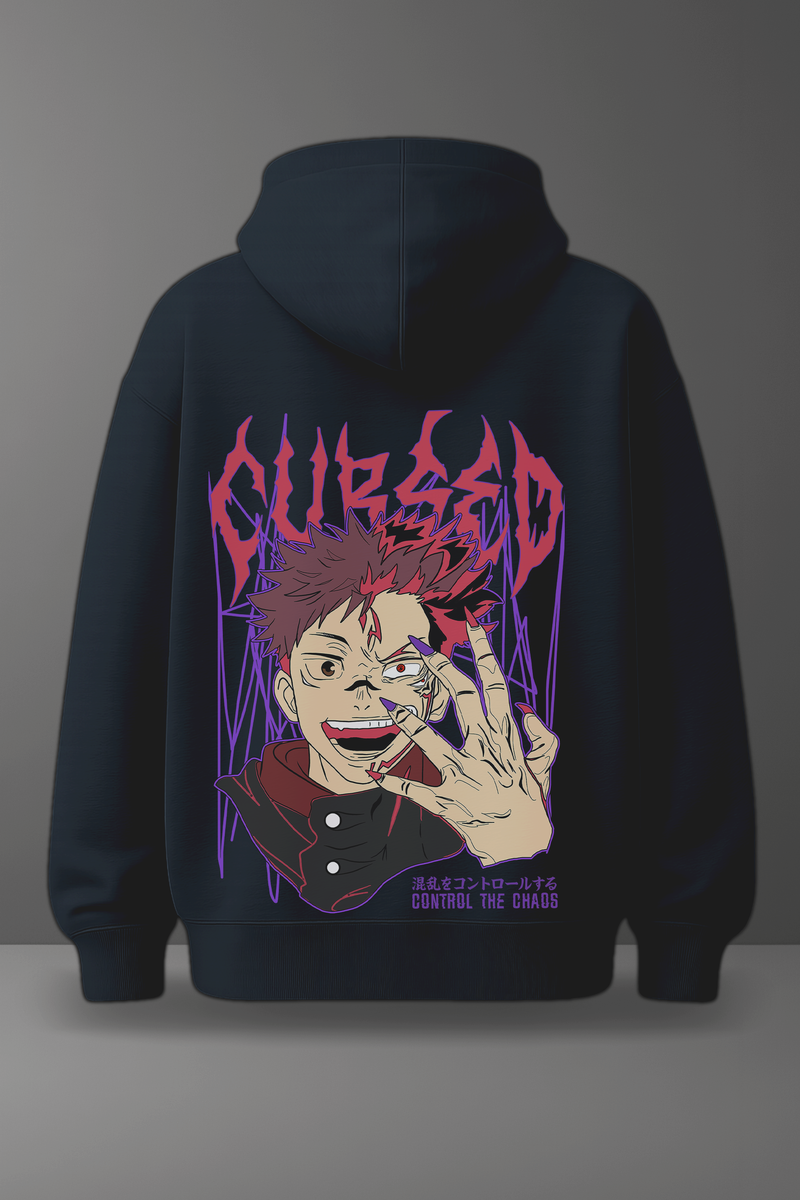 Oversize суичър Itadori/Sukuna – Curse Breaker – Син