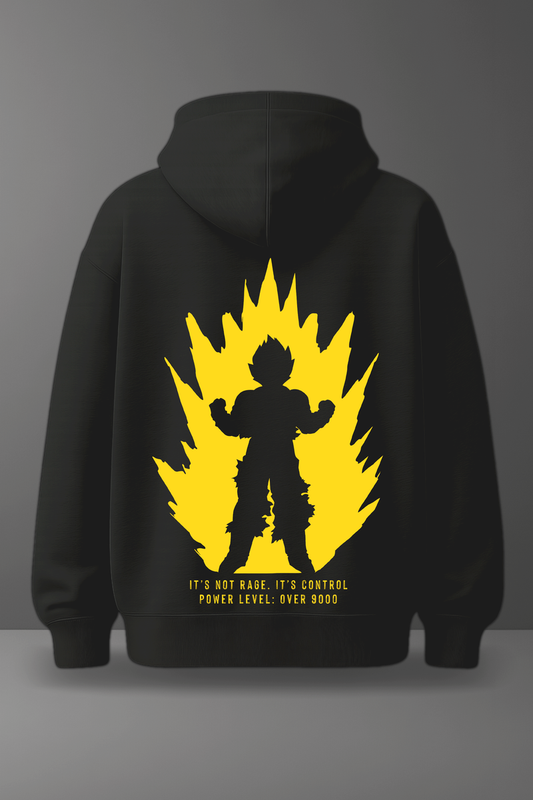 Oversize суичър Goku – Over 9000 – Черен