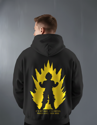 Oversize суичър Goku – Over 9000 – Черен