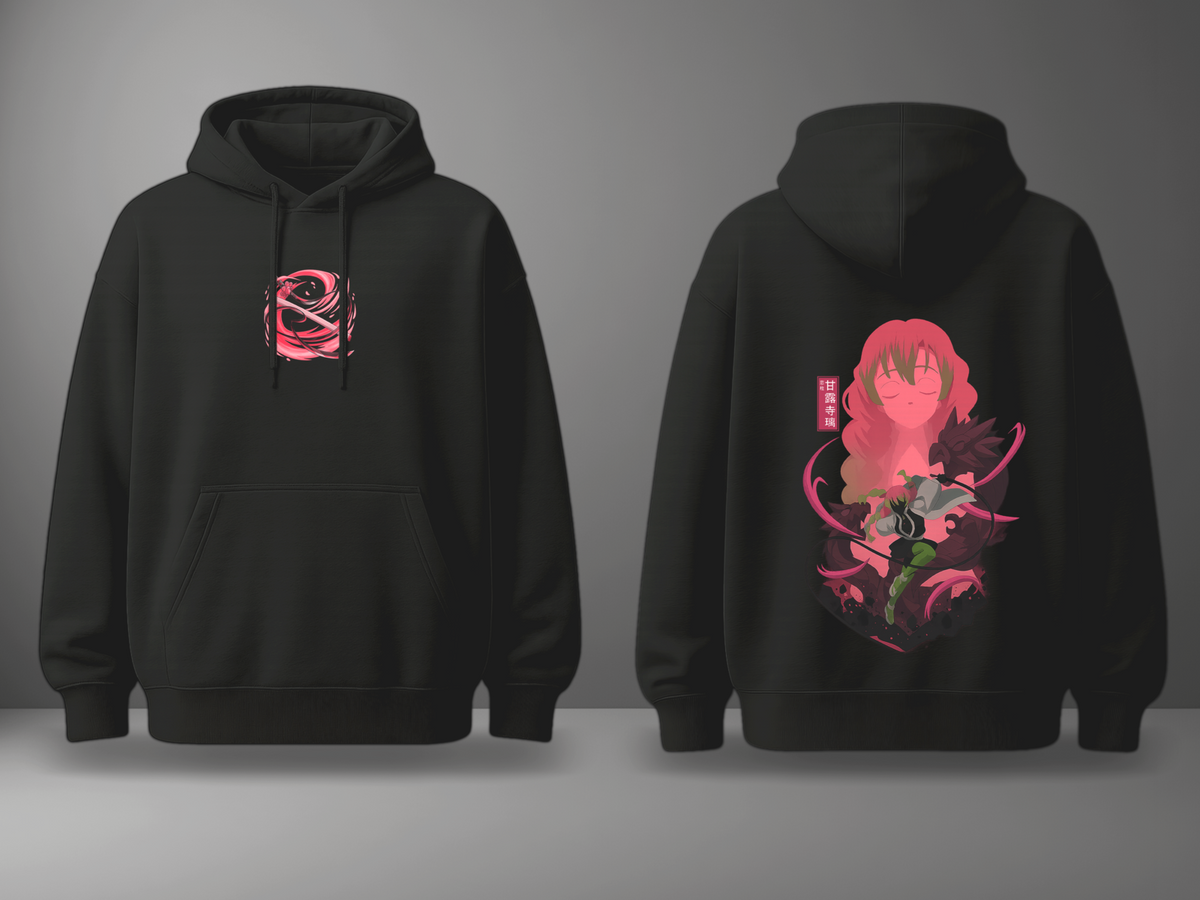 Oversize суичър Mitsuri Kanroji – Love’s Strength – Черен