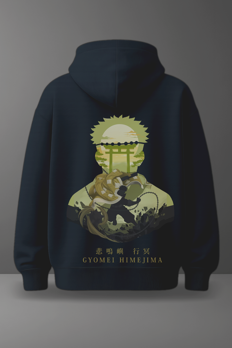 Oversize суичър Gyomei Himejima – Stone Guardian – Син