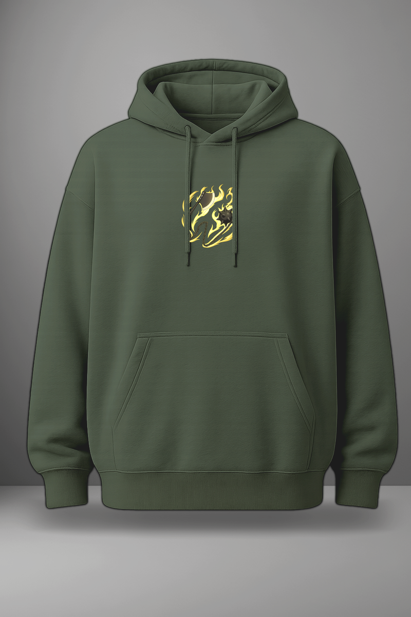 Oversize суичър Gyomei Himejima – Stone Guardian – Зелен