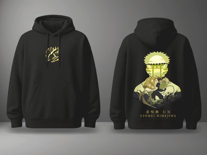 Oversize суичър Gyomei Himejima – Stone Guardian – Черен