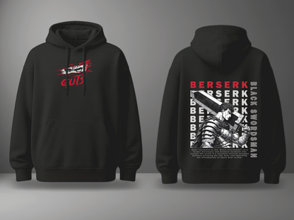 Oversize суичър Guts – Black Swordsman – Черен