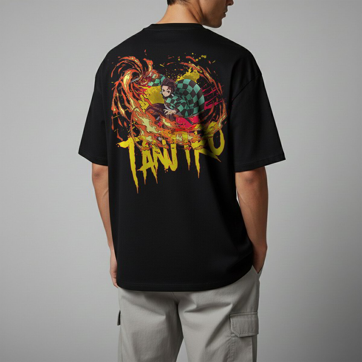 Oversize тениска Tanjiro – Breathe Flame