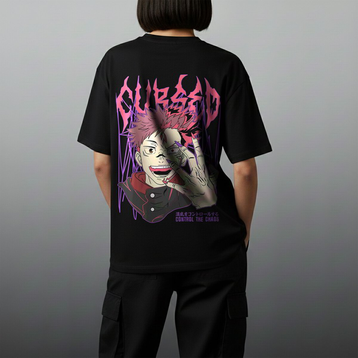 Oversize тениска Itadori/Sukuna – Curse Breaker