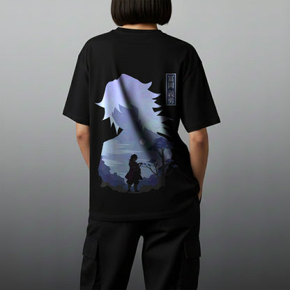 Oversize тениска Giyu Tomioka – Silent Water Hashira