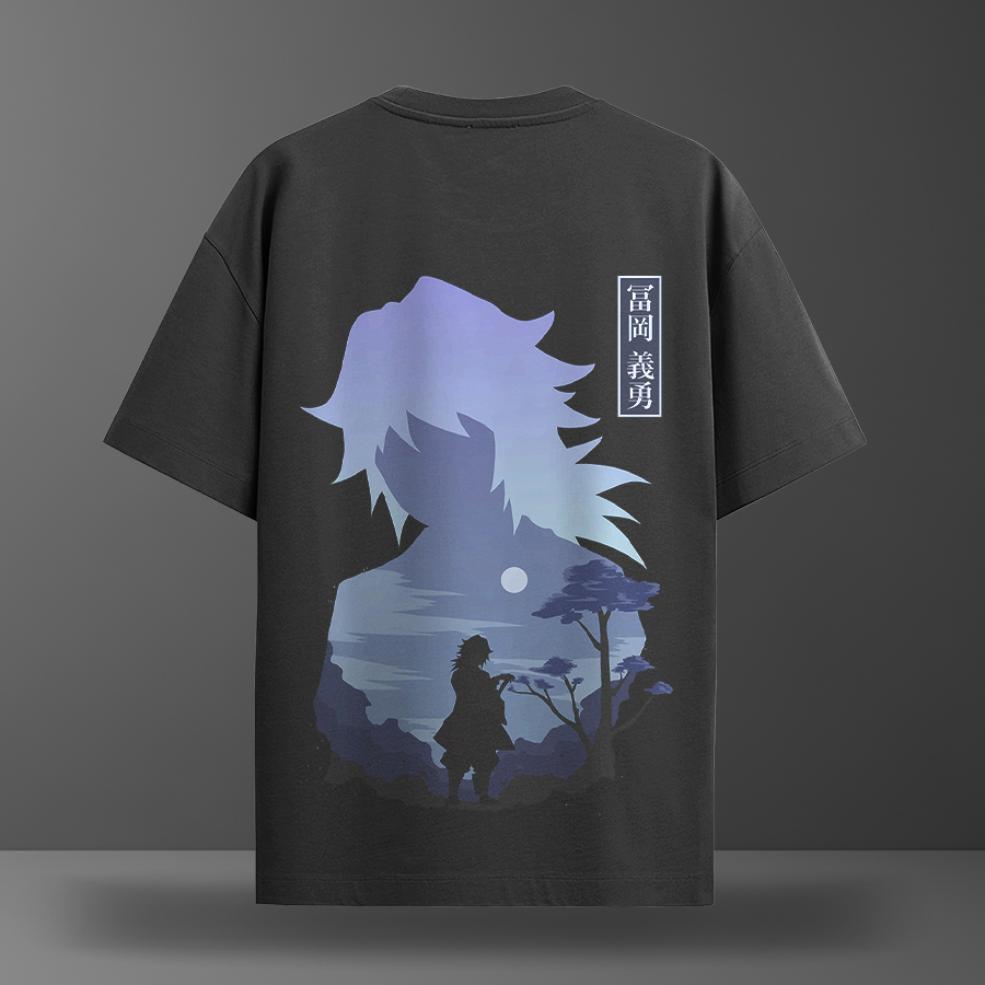 Oversize тениска Giyu Tomioka – Silent Water Hashira