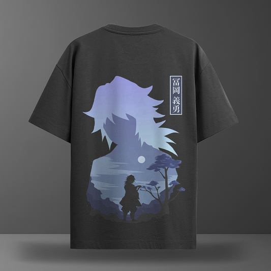 Oversize тениска Giyu Tomioka – Silent Water Hashira