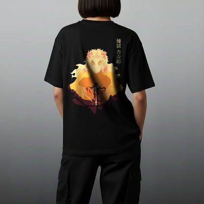 Oversize тениска Kyojuro Rengoku – Flame’s Resolve