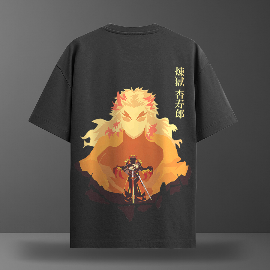 Oversize тениска Kyojuro Rengoku – Flame’s Resolve
