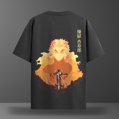 Oversize тениска Kyojuro Rengoku – Flame’s Resolve