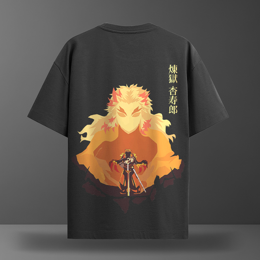 Oversize тениска Kyojuro Rengoku – Flame’s Resolve