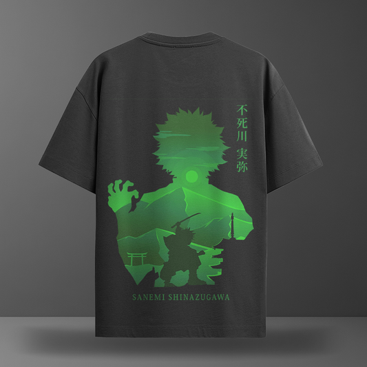 Oversize тениска Sanemi Shinazugawa – Wind’s Fury