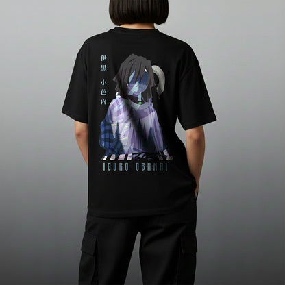 Oversize тениска Obanai Iguro – Serpent’s Gaze