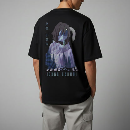 Oversize тениска Obanai Iguro – Serpent’s Gaze