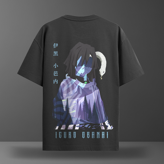 Oversize тениска Obanai Iguro – Serpent’s Gaze