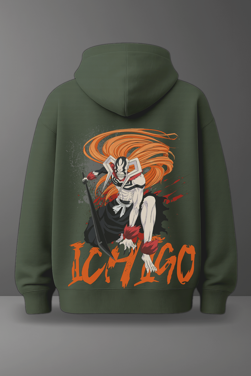 Oversize суичър Ichigo – Hollow Mask – Зелен