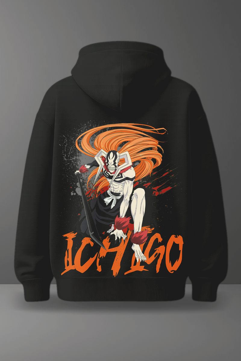 Oversize суичър Ichigo – Hollow Mask – Черен