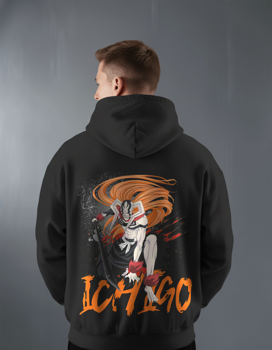 Oversize суичър Ichigo – Hollow Mask – Черен