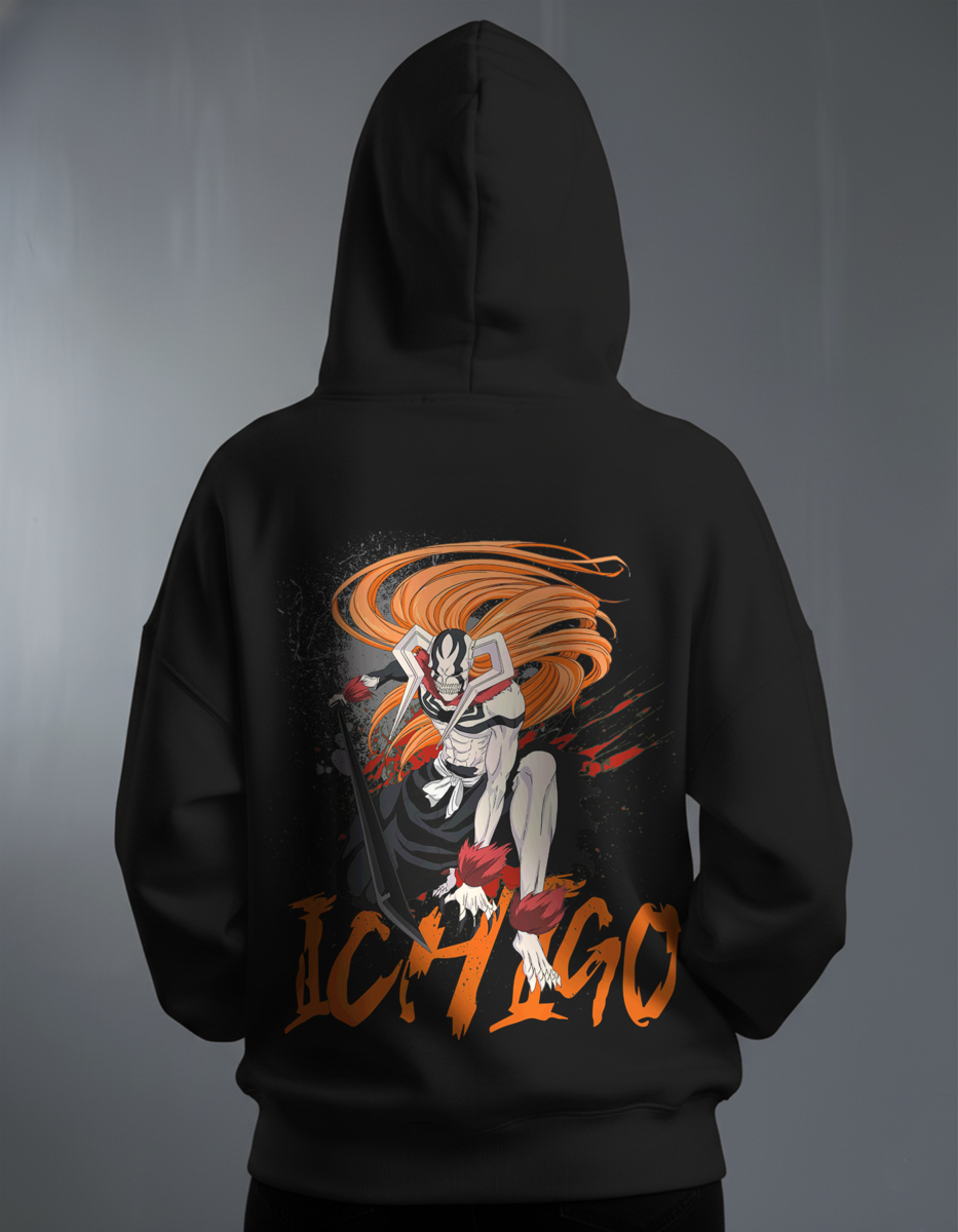 Oversize суичър Ichigo – Hollow Mask – Черен