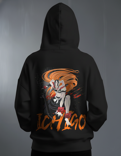 Oversize суичър Ichigo – Hollow Mask – Черен