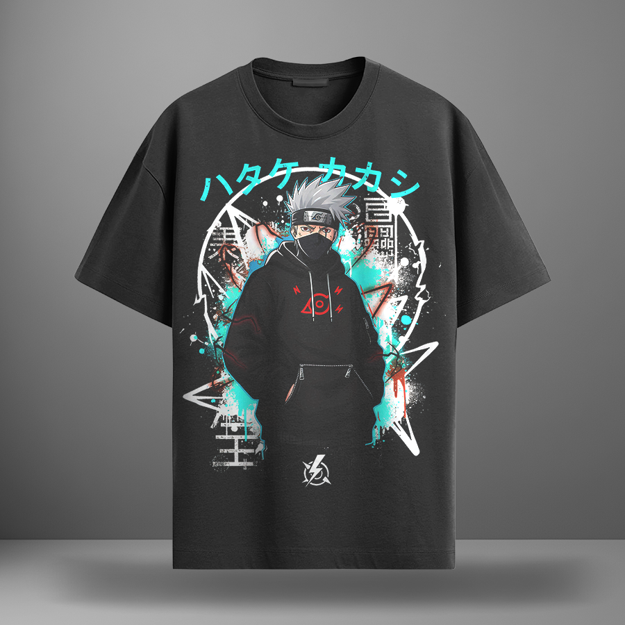 Oversize тениска Kakashi – Черен