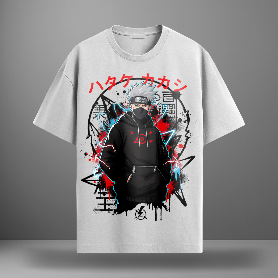 Oversize тениска Kakashi – Бял