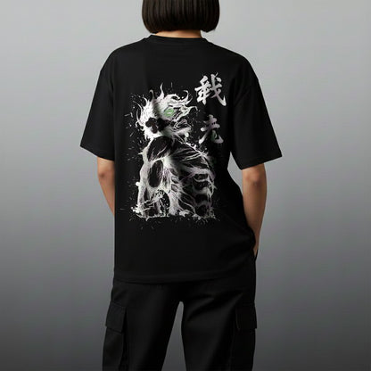 Oversize тениска Eren Yeager – Tatakae – Черен