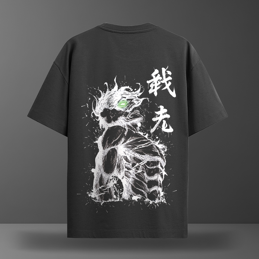 Oversize тениска Eren Yeager – Tatakae – Черен