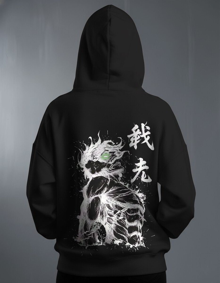 Oversize суичър Eren Yeager – Tatakae – Черен