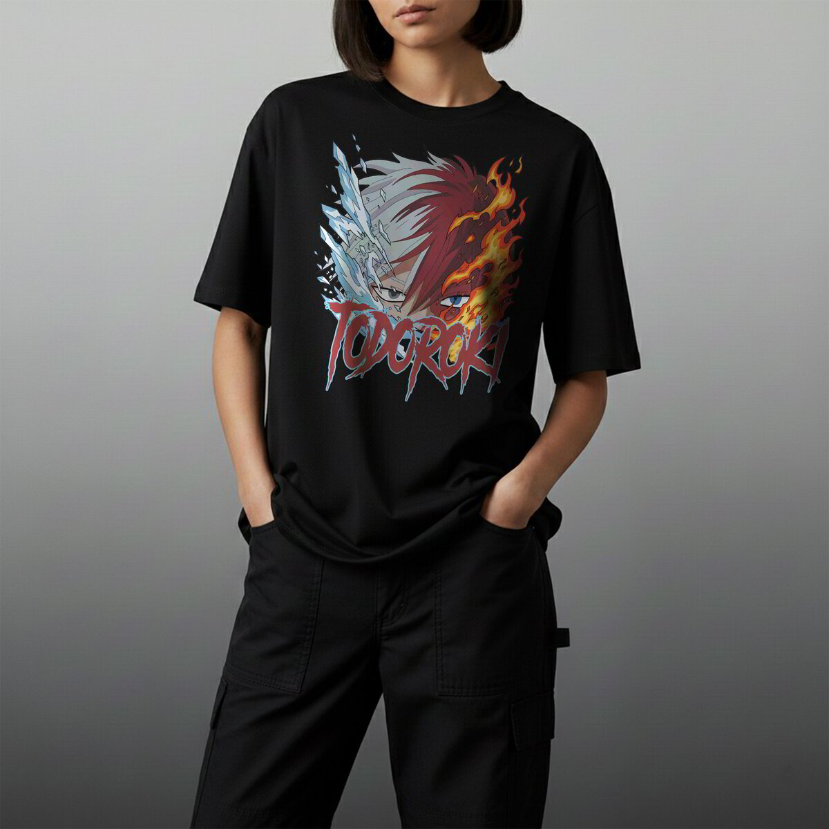 Oversize тениска Shoto Todoroki