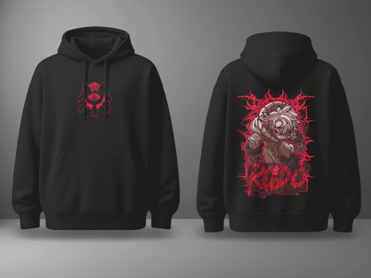 Oversize суичър Rudo Surebrec – Crimson – Черен