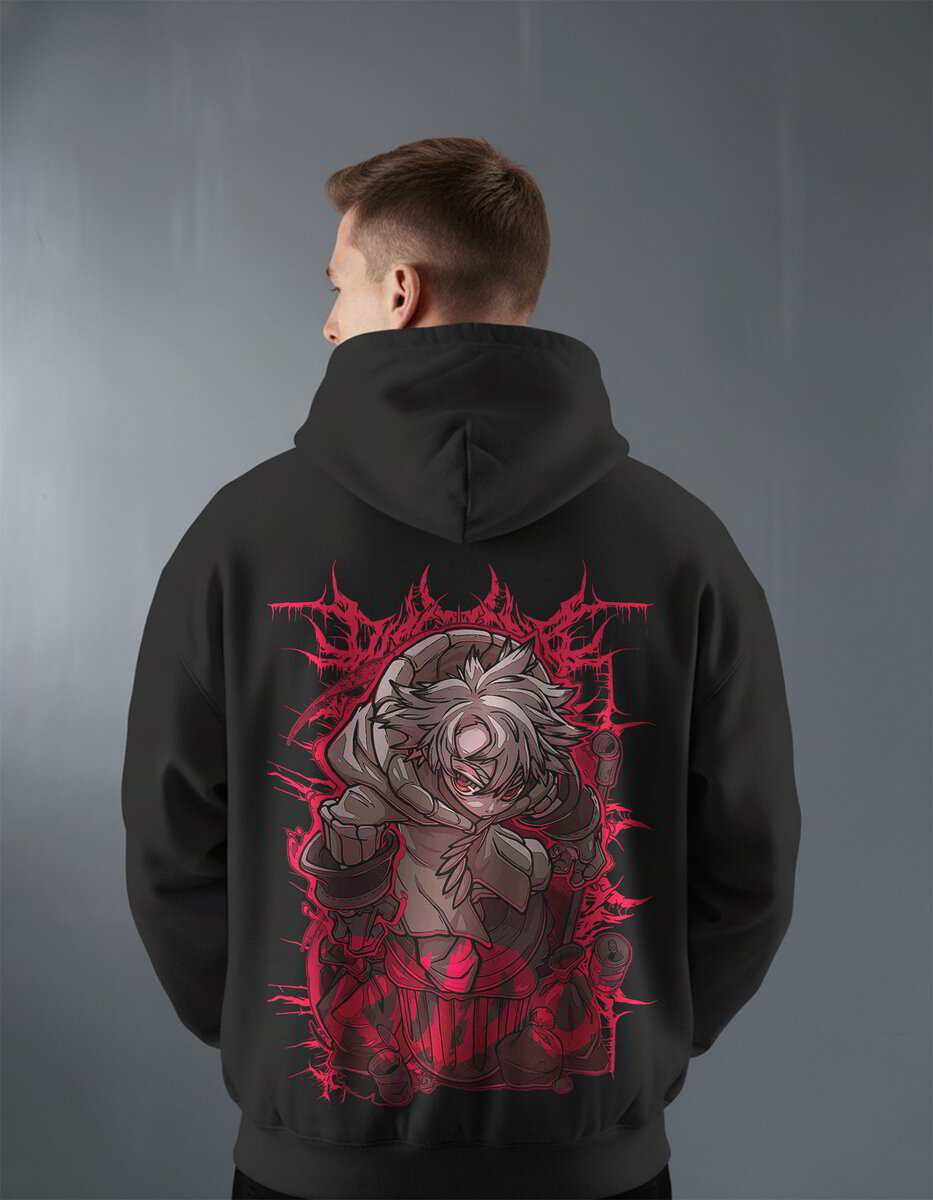 Oversize суичър Rudo Surebrec – Crimson – Черен