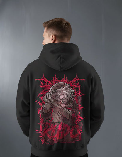 Oversize суичър Rudo Surebrec – Crimson – Черен