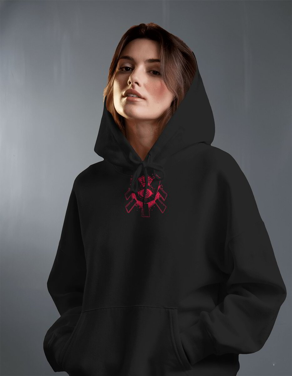 Oversize суичър Rudo Surebrec – Crimson – Черен