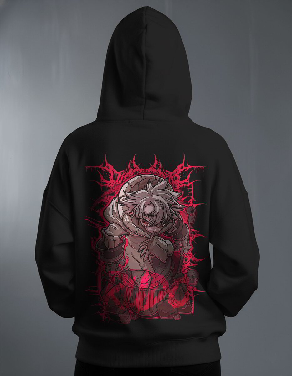 Oversize суичър Rudo Surebrec – Crimson – Черен