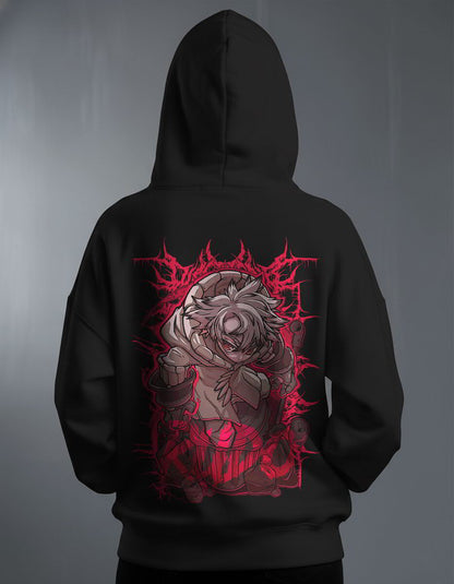 Oversize суичър Rudo Surebrec – Crimson – Черен