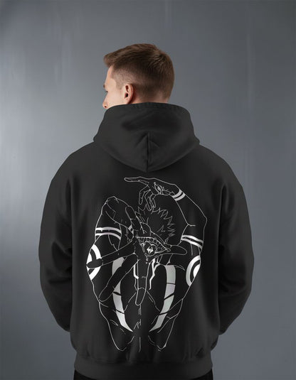 Oversize суичър Sukuna – B&W