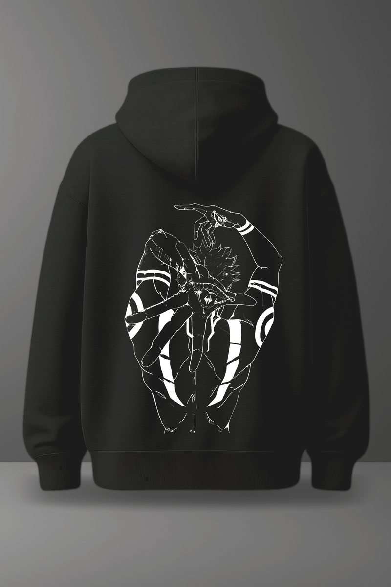 Oversize суичър Sukuna – B&W