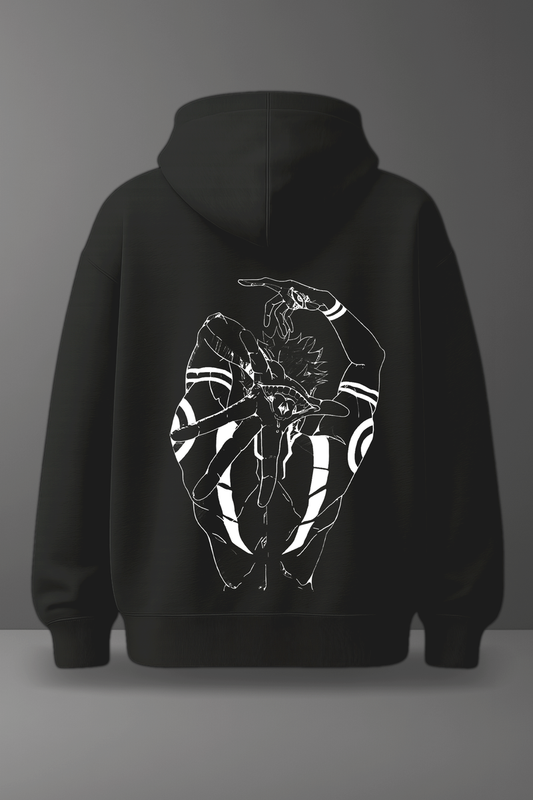 Oversize суичър Sukuna – B&W
