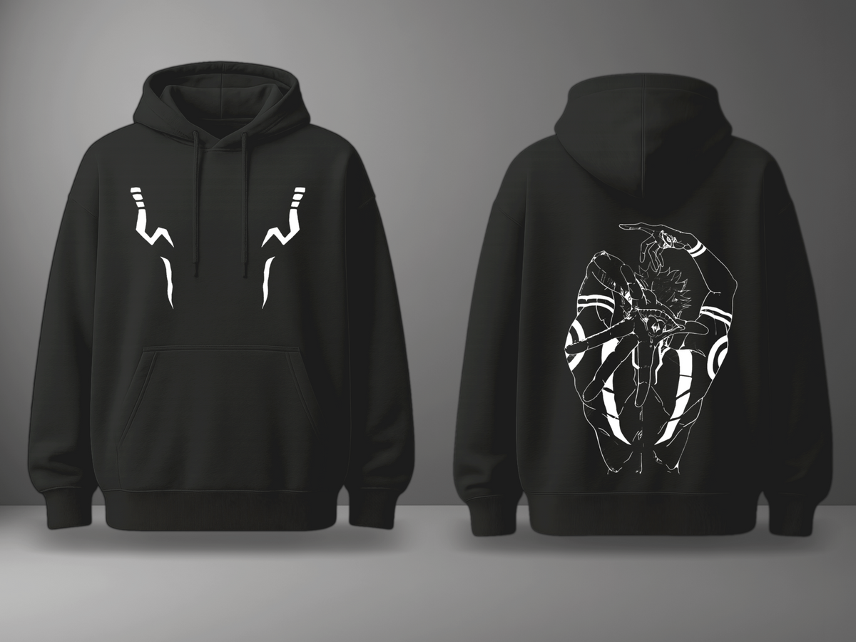 Oversize суичър Sukuna – B&W