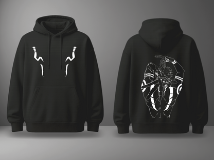 Oversize суичър Sukuna – B&W