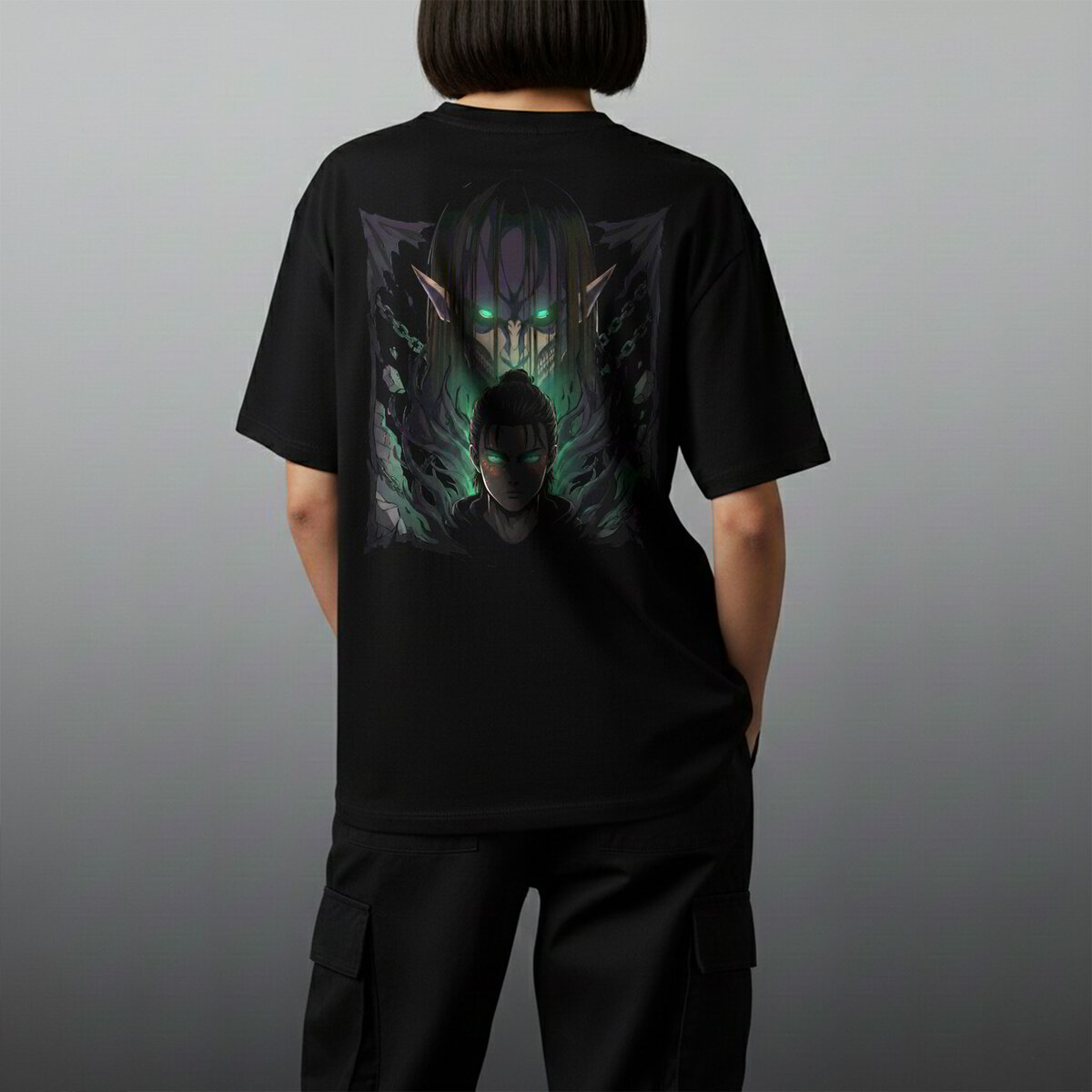 Oversize тениска Eren Yeager