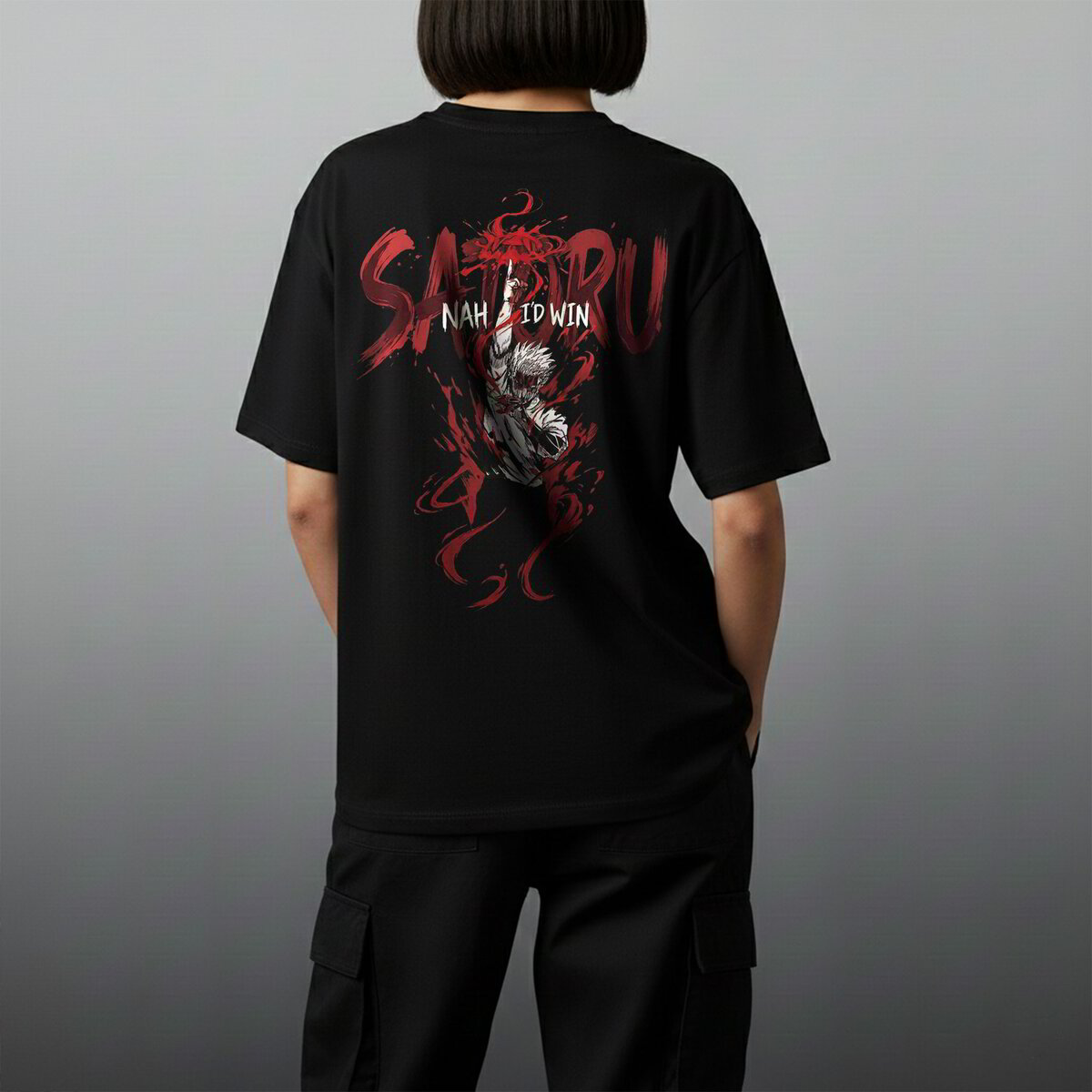 Oversize тениска Gojo – Red
