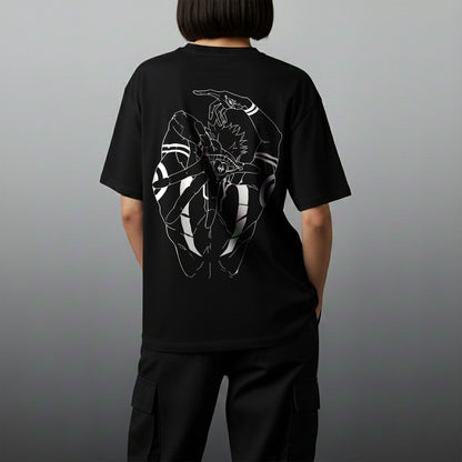 Oversize тениска Sukuna – B&W