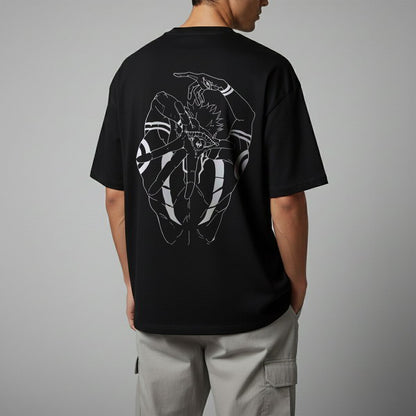 Oversize тениска Sukuna – B&W