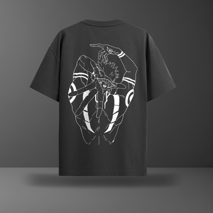 Oversize тениска Sukuna – B&W