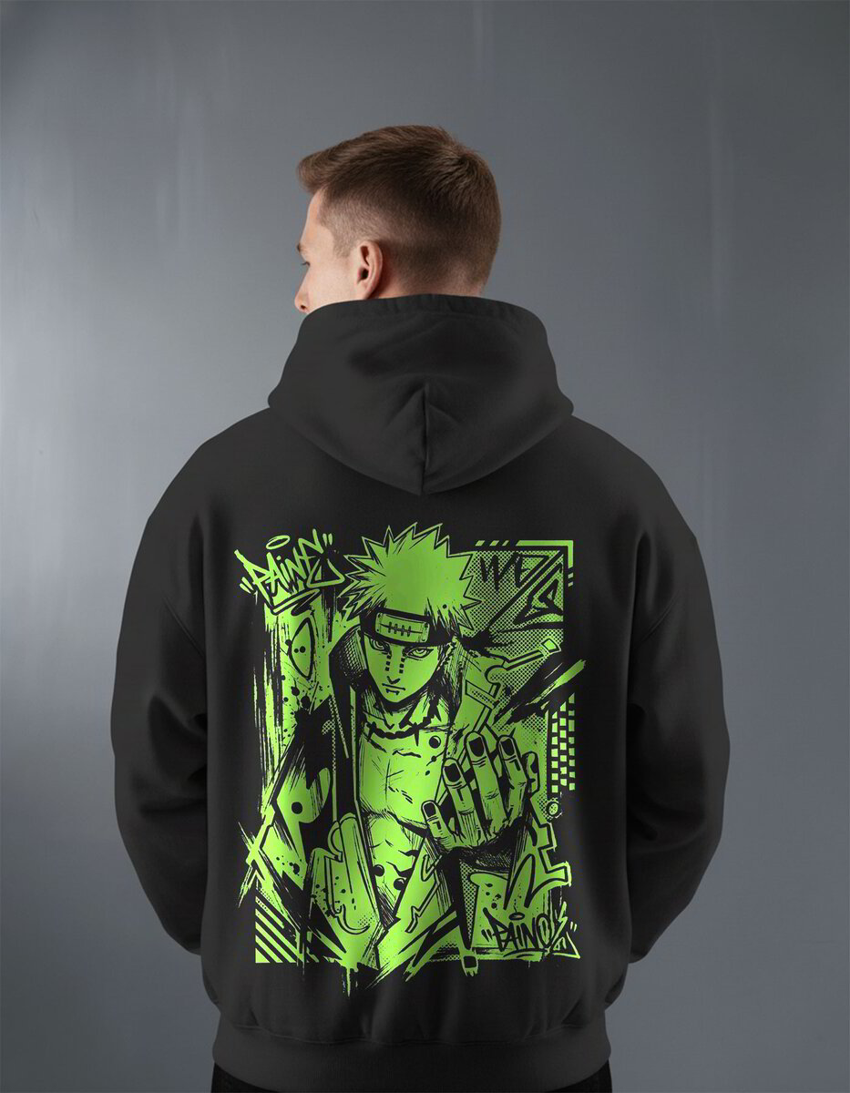Oversize суичър Pain – Green