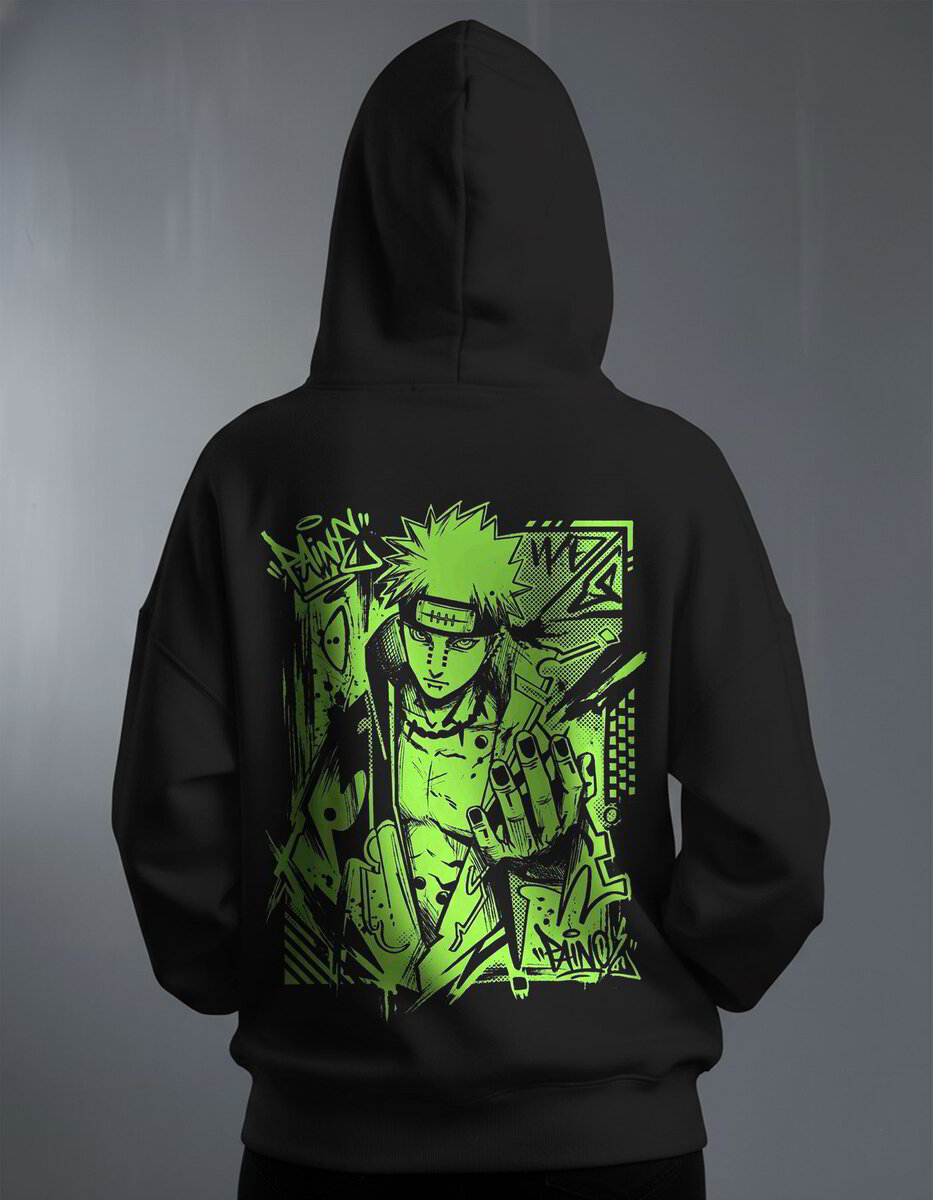 Oversize суичър Pain – Green